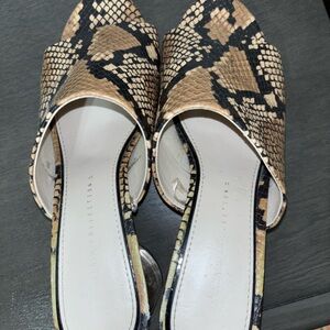 Women's Snake Print Slide Sandals